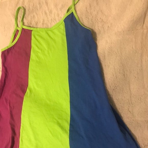 George 3 colour striped dress size s/p ( 7-8) - Picture 2 of 2